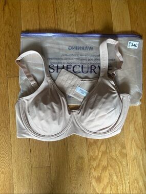 SHECURVE  Nude Underwire Bra - Neutral Support
